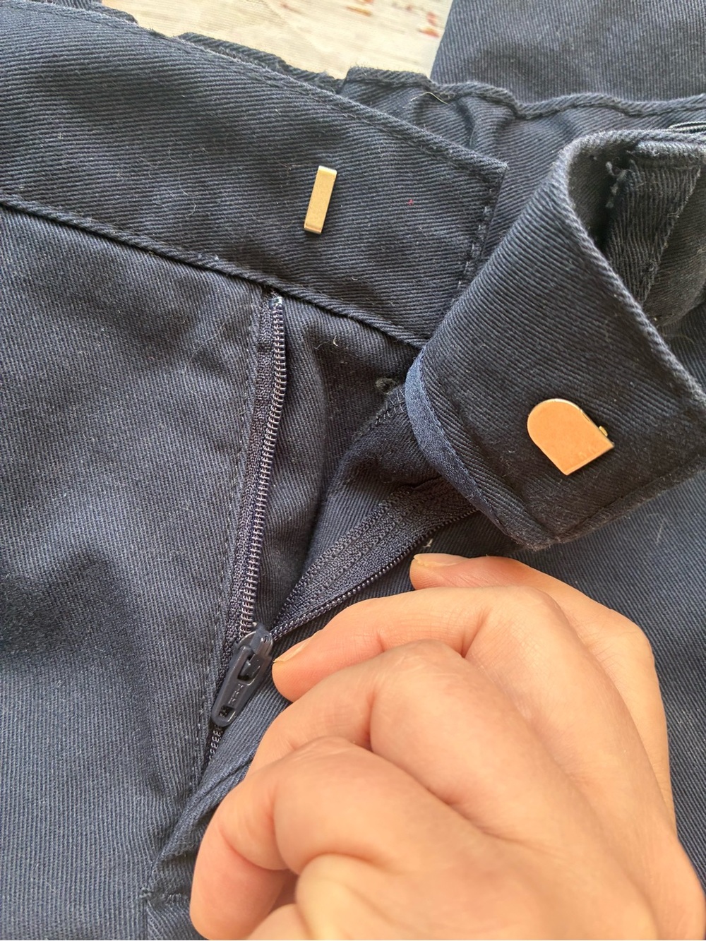 Boy’s French Toast Navy Slim Straight Pants Uniform Slacks Size 10 - Picture 4 of 6